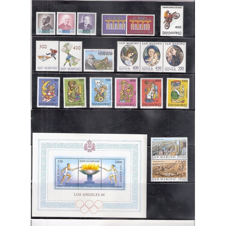 SAN MARINO 1984 Complete year 20v + 1 s/s MNH**