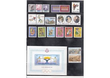 SAN MARINO 1984 Complete year 20v + 1 s/s MNH**