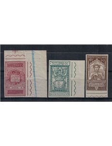 ITALIA REGNO 1921 Varietà Dante Alighieri 3v MNH** nd ©