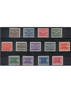 ITALY RSI 1943 GNR tax stamp (mixed) 13v MNH** ©