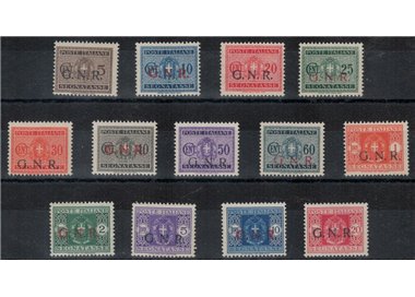 ITALY RSI 1943 GNR tax stamp (mixed) 13v MNH** ©