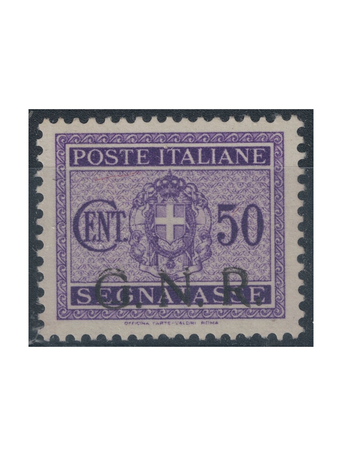 ITALIA RSI 1943 Segnatasse GNR 50c (Brescia) varietà (soprast. in basso) MNH** ©