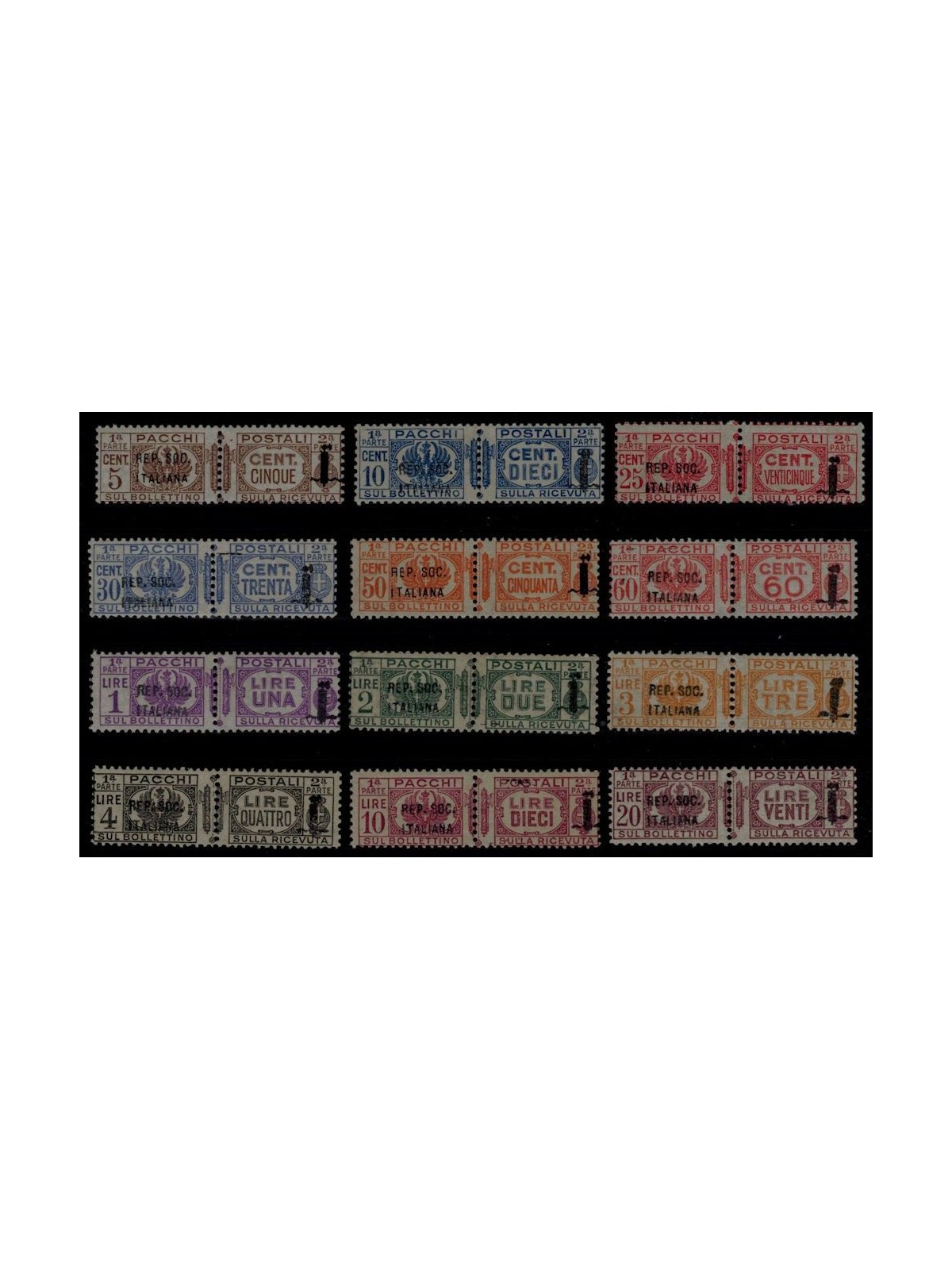 ITALIA RSI 1944 Pacchi postali 12v MNH** ©