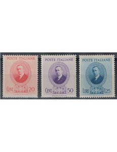 ITALY KINGDOM 1938 Guglielmo Marconi 3v MNH**