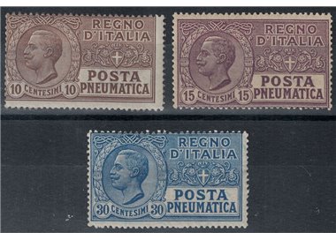 ITALY KINGDOM 1913-23 Pneumatic mail 3v MNH**