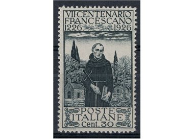 ITALY KINGDOM 1926 St. Francis, 30c perforation 13¼ MNH**