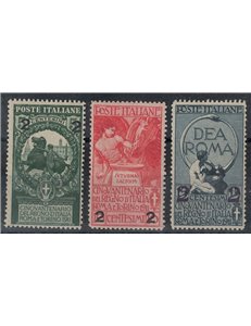 ITALY KINGDOM 1913 Unification of Italy overprinted 3v MNH** Luxury