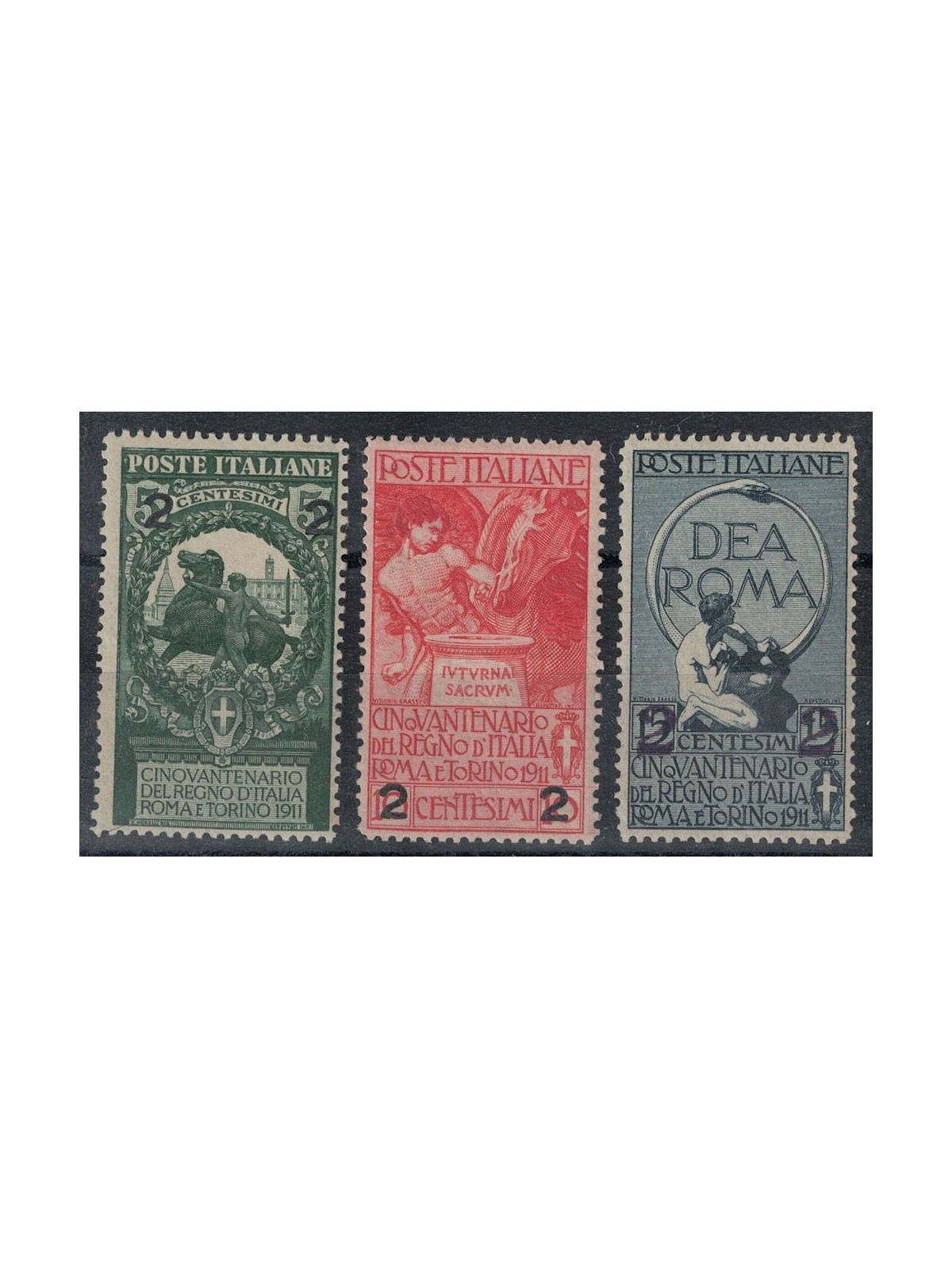 ITALY KINGDOM 1913 Unification of Italy overprinted 3v MNH** Luxury