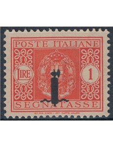 ITALIA RSI 1944 Varietà 1£ Segnatasse (soprast. spostata) MNH**