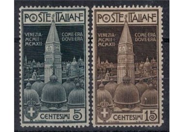 ITALIA REGNO 1912 Campanile di Venezia 2v MH* (Lusso)