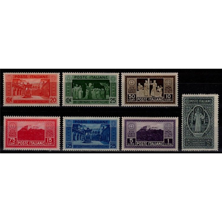 ITALIA REGNO 1929 Abbazia di Montecassino 7v MH*