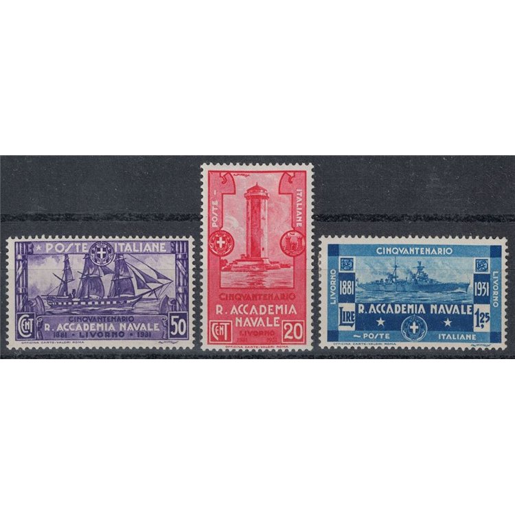 ITALIA REGNO 1931 Accademia navale 3v MH*