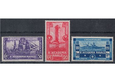ITALY KINGDOM 1931 Naval Academy 3v MH*