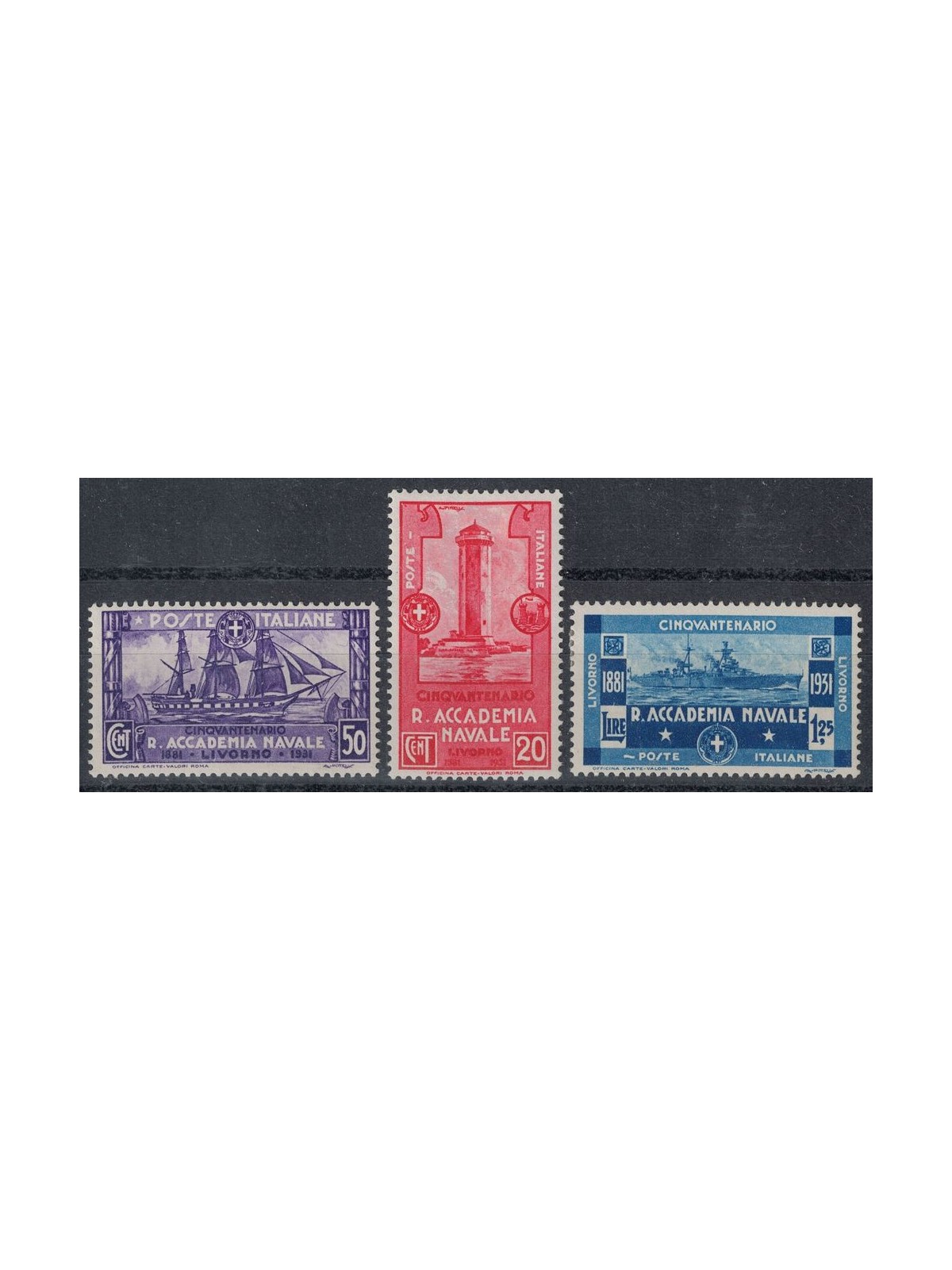 ITALY KINGDOM 1931 Naval Academy 3v MH*