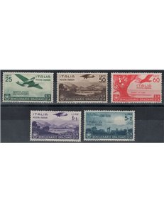 ITALY KINGDOM 1936 Two Thousandth Anniversary of Horace (airmail) 5v MH*