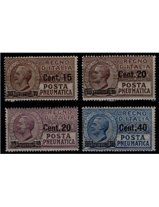 ITALIA REGNO 1924-25 Posta pneumatica 4v MH*