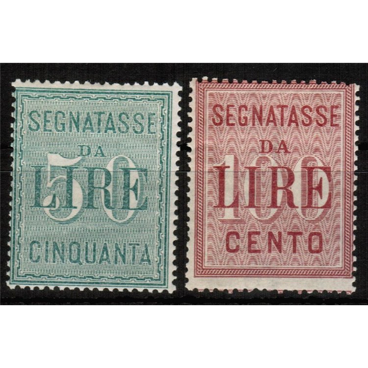 ITALIA REGNO 1884 Segnatasse 2v MH*