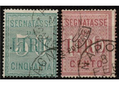 ITALIA REGNO 1884 Segnatasse 2v us