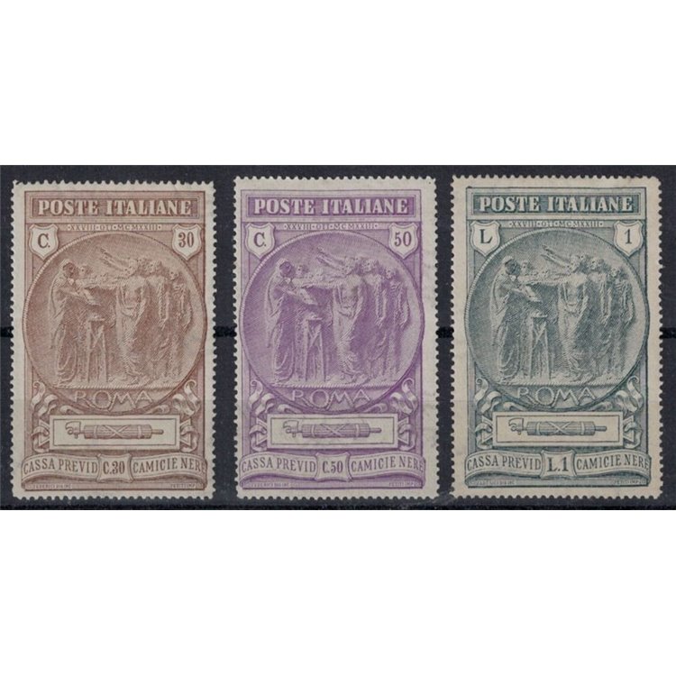 ITALIA REGNO 1923 Camicie Nere 3v MH*