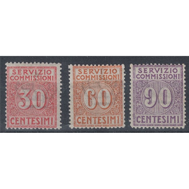 ITALY KINGDOM 1913 Commission service 3v MH*