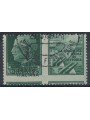 ITALY RSI 1944 Variety 25c Propaganda (heavily misaligned perforation) used