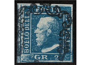 REGNO DI SICILIA 1859 2 grana azzurro us