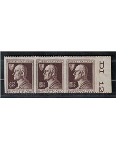 ITALY KINGDOM 1927 Alessandro Volta 60c Variety (triplet not perforated) MNH** ©