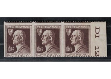 ITALIA REGNO 1927 Alessandro Volta 60c Varietà (terzina non dent.) MNH** ©