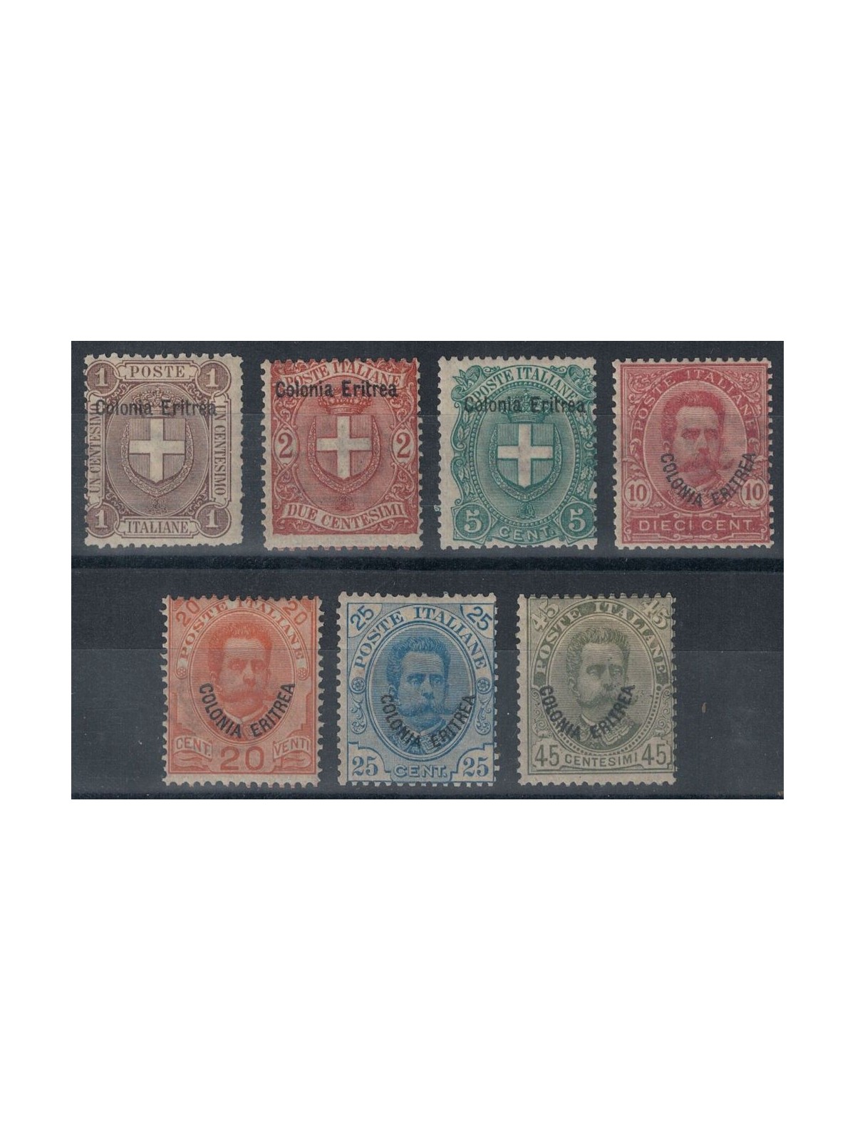 ERITREA 1895-99 Ordinary series 7v MH*