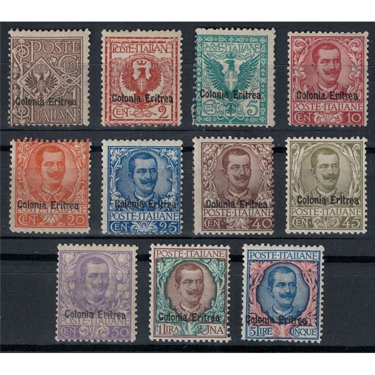 ERITREA 1903 Floral series 11v MH*