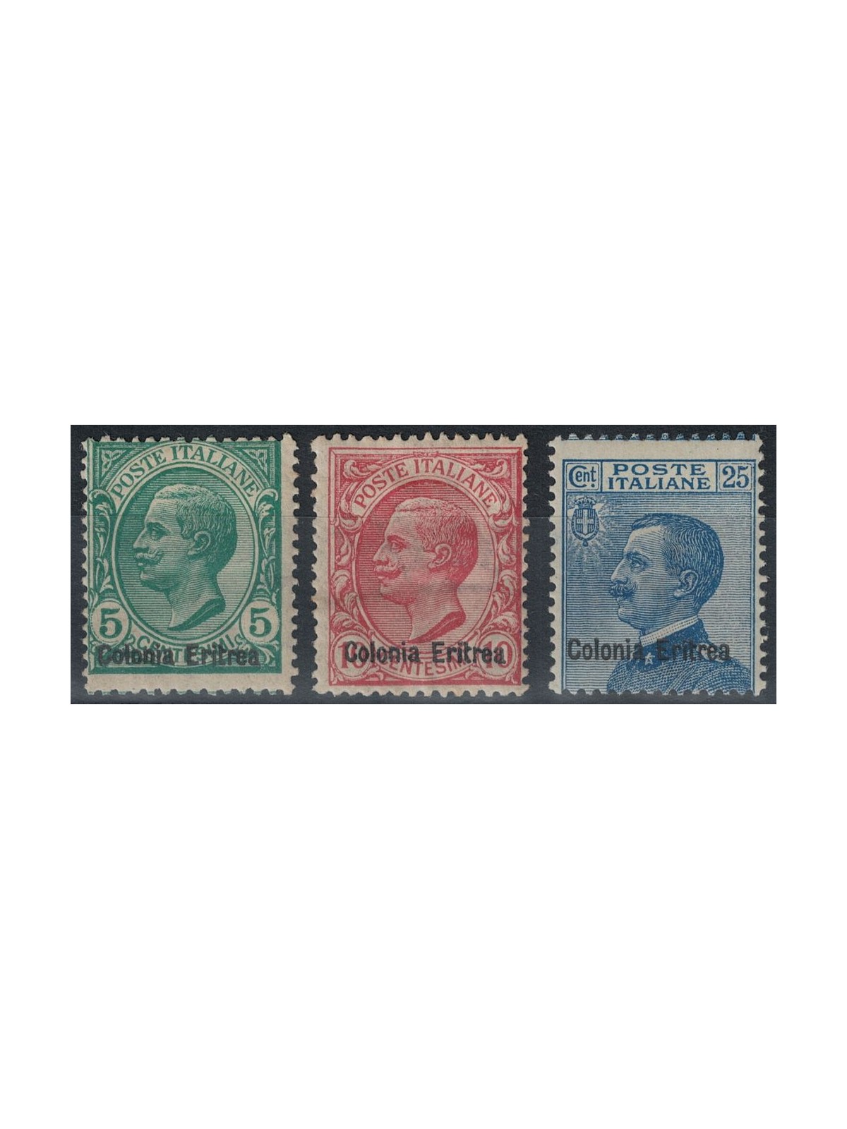 ERITREA 1908-09 Serie ordinaria 3v MH*