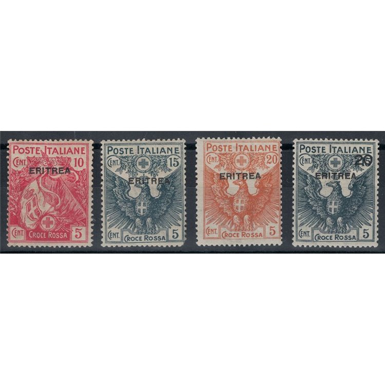 ERITREA 1916 Pro Croce Rossa 4v MH*