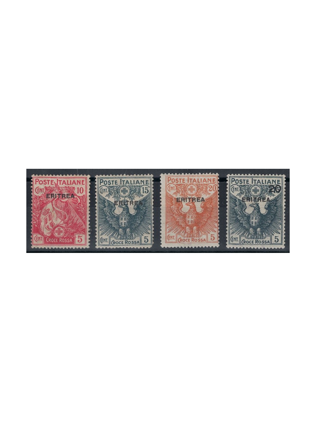 ERITREA 1916 Pro Red Cross 4v MH*