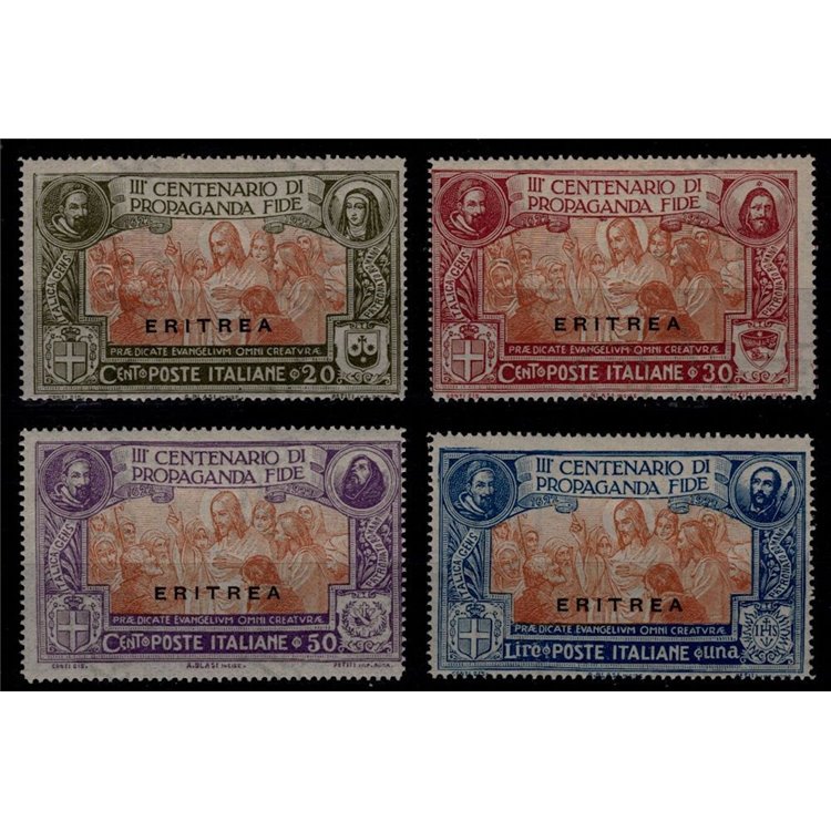 ERITREA 1923 Centenary of Propaganda Fide 4v MH*