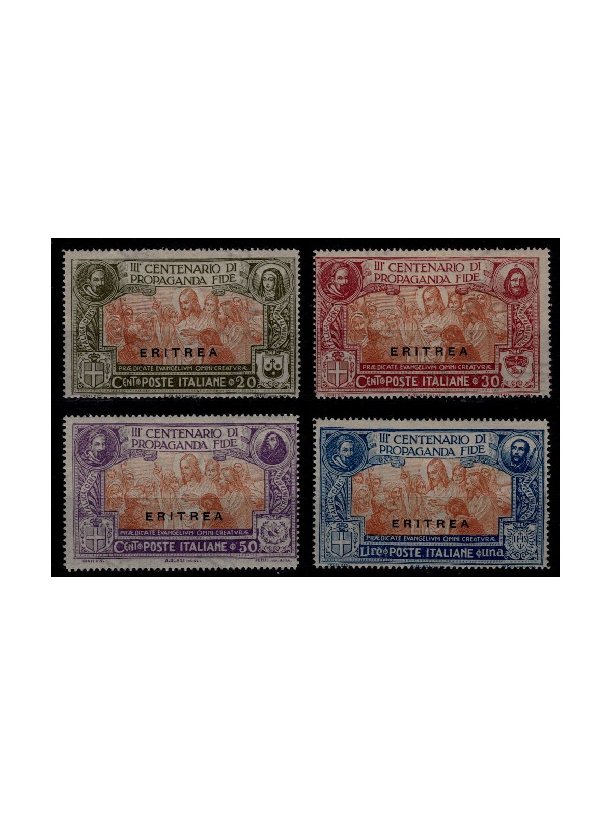 ERITREA 1923 Centenario Propaganda Fide 4v MH*