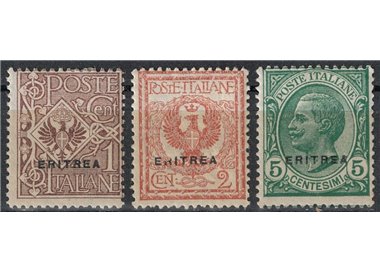 ERITREA 1924 Serie ordinaria 3v MH*