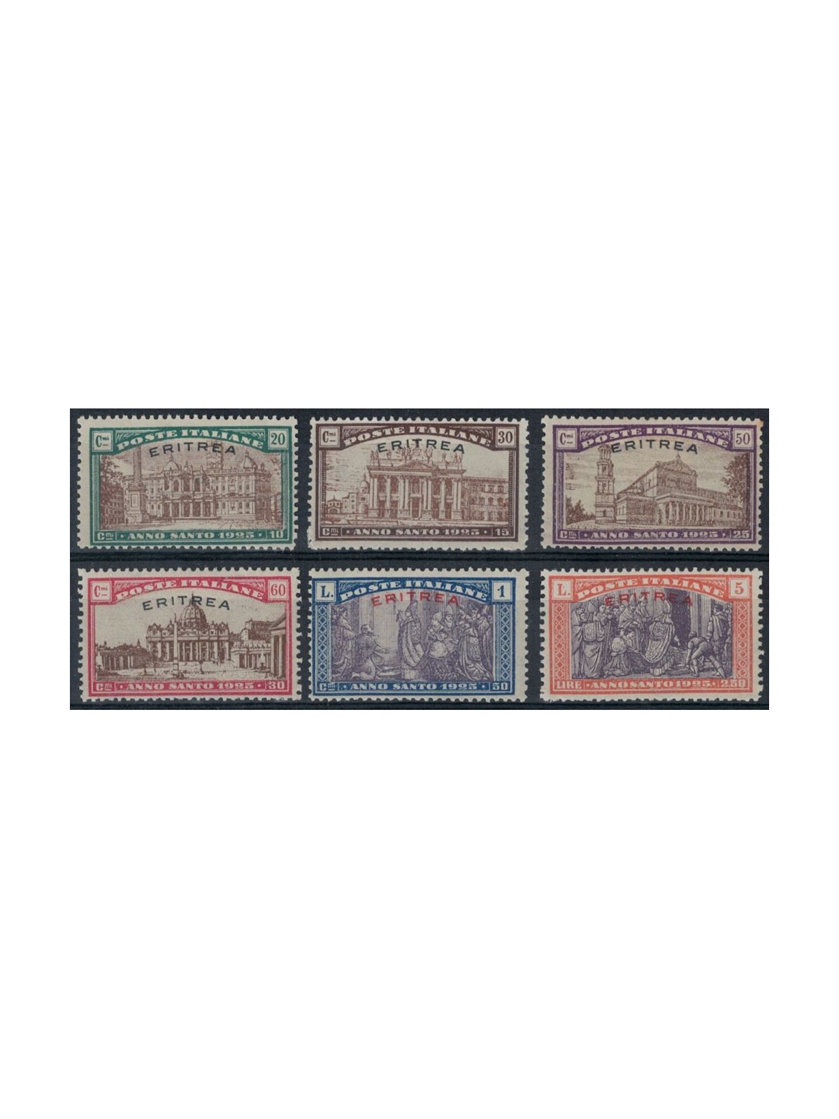 ERITREA 1925 Anno Santo 6v MH*