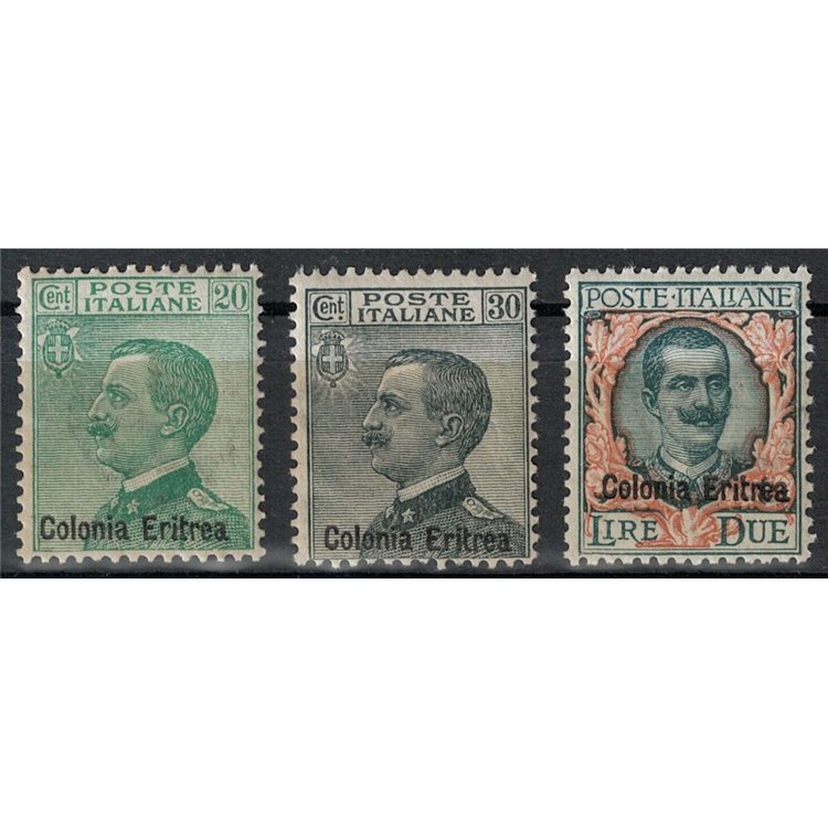 ERITREA 1925 Ordinary series 3v MH*
