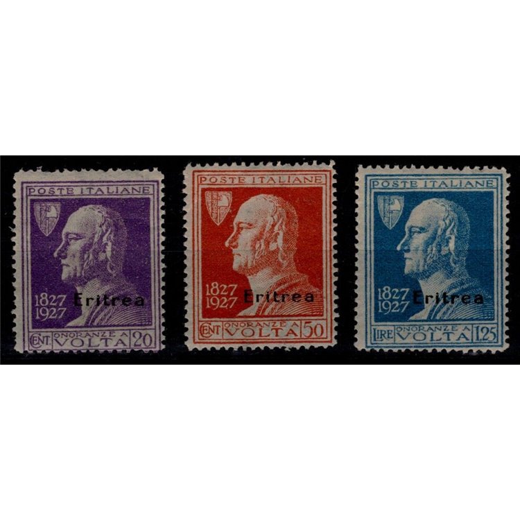 ERITREA 1927 Alessandro Volta 3v MH*