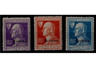 ERITREA 1927 Alessandro Volta 3v MH*