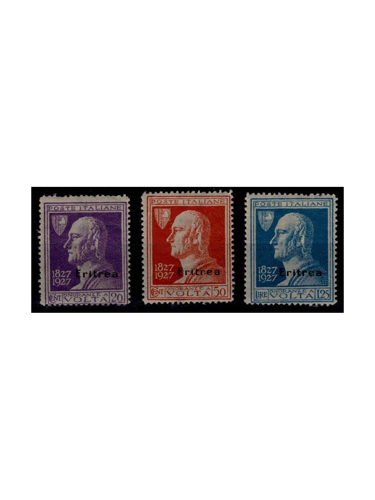 ERITREA 1927 Alessandro Volta 3v MH*
