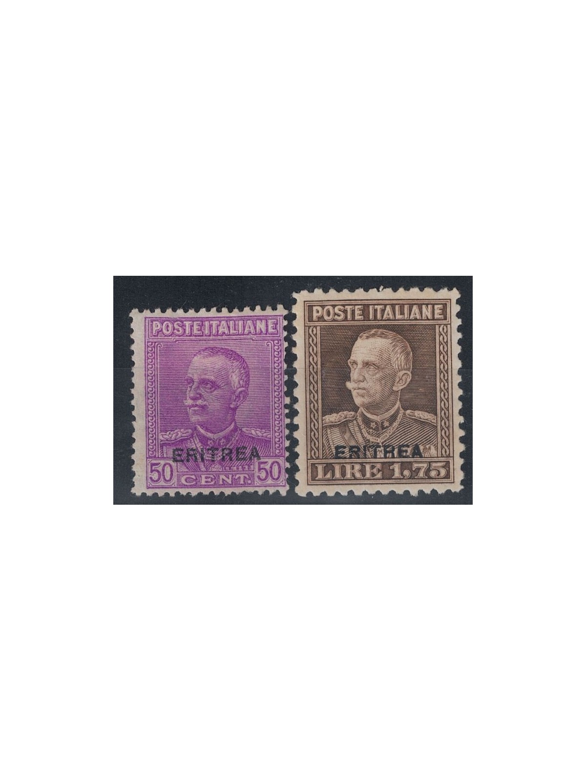 ERITREA 1928-29 Soprastampati Eritrea 2v MH*
