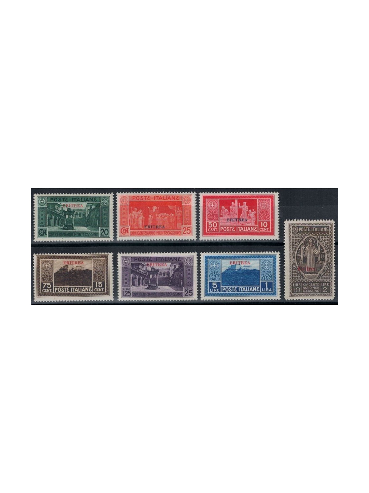 ERITREA 1929 Abbazia di Montecassino 7v MH*