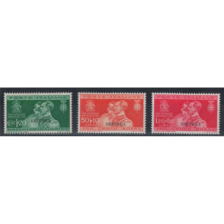 ERITREA 1930 Wedding of Prince Umberto 3v MH*