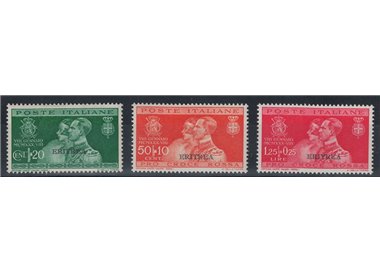 ERITREA 1930 Wedding of Prince Umberto 3v MH*
