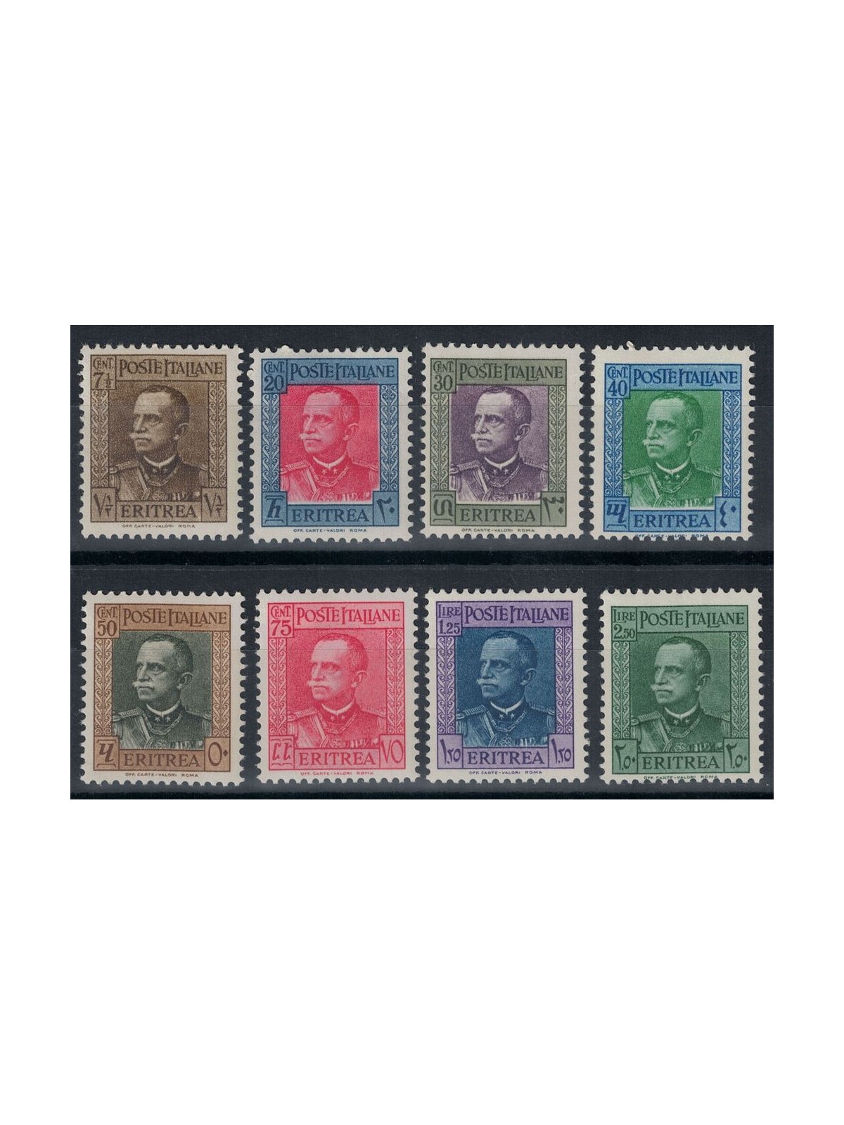 ERITREA 1931 Effigie di Vittorio Emanuele III 8v MH*