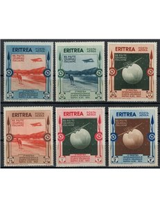 ERITREA 1934 Colonial Art Exhibition (airmail) 6v MH*