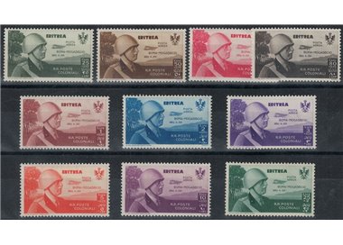 ERITREA 1934 Rome-Mogadishu Flight 10v MH*