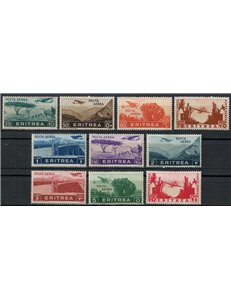 ERITREA 1936 Pictorial Series (airmail) 10v MH*