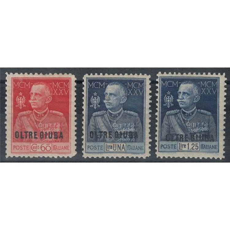 OLTRE GIUBA 1925-26 Giubileo del Re dent. 11 3v MH*